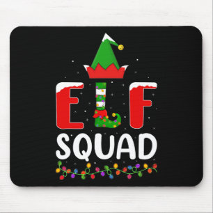 Matching Family Elf Fan Xmas Lights Elf Squad Chri Mouse Pad