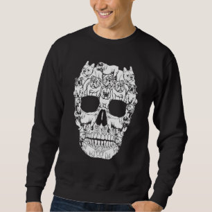 Matching Family English Bulldog Dog Skull Costume  Sweatshirt