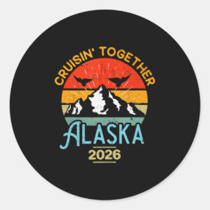 Matching Family Friends And Group Alaska Cruise 20 Classic Round Sticker