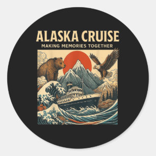Matching Family Friends And Group Alaska Cruise 20 Classic Round Sticker