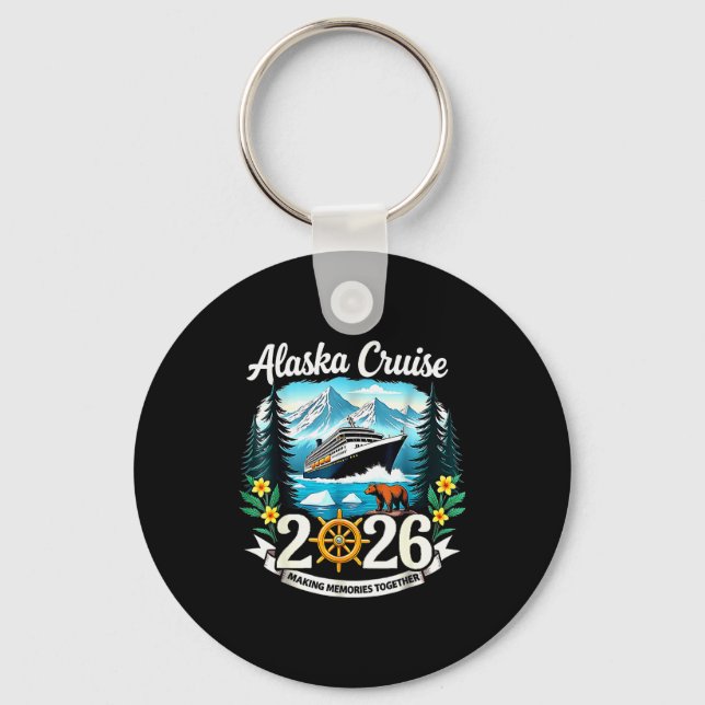Matching Family Friends And Group Alaska Cruise 20 Key Ring (Front)