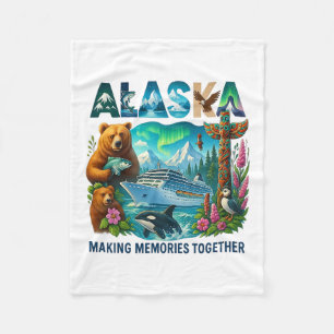Matching Family Friends And Group Alaskan Alaska C Fleece Blanket