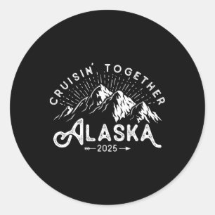 Matching Family Friends Group Vacation Alaska Crui Classic Round Sticker