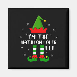 Matching Family Funny I'm The Biathlon Lover Elf C Magnet