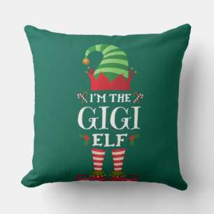 Matching Family Funny I'm The Gigi Elf Christmas Cushion