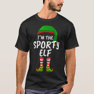 Matching Family Funny I'm The Sporty Elf Christmas T-Shirt