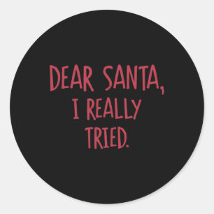 Matching Family Group Christmas Pyjamas Funny Sant Classic Round Sticker