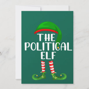 Matching Family Group Christmas The Political Elf Invitation