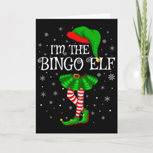 Matching Family Group I'm The Bingo Elf Christmas  Card