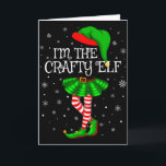 Matching Family Group I'm The Crafty Elf Christmas Card<br><div class="desc">Matching Family Group I'm The Crafty Elf Christmas</div>