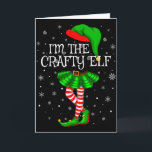 Matching Family Group I'm The Crafty Elf Christmas Card<br><div class="desc">Matching Family Group I'm The Crafty Elf Christmas</div>