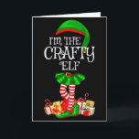 Matching Family Group I'm The Crafty Elf Christmas Card<br><div class="desc">Matching Family Group I'm The Crafty Elf Christmas</div>