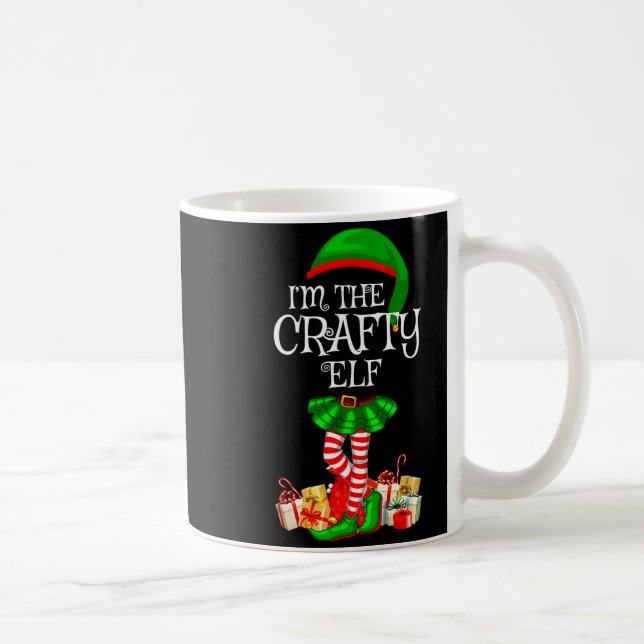 Matching Family Group I'm The Crafty Elf Christmas Coffee Mug (Right)