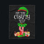 Matching Family Group I'm The Crafty Elf Christmas Fleece Blanket<br><div class="desc">Matching Family Group I'm The Crafty Elf Christmas</div>