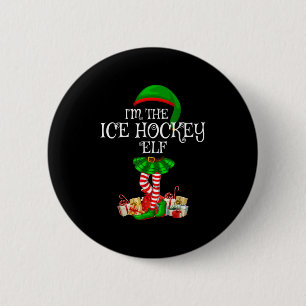Matching Family Group I'm The Ice Hockey Elf Chris 6 Cm Round Badge