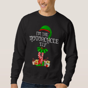 Matching Family Group I'm The Motorcycle Elf Chris Sweatshirt