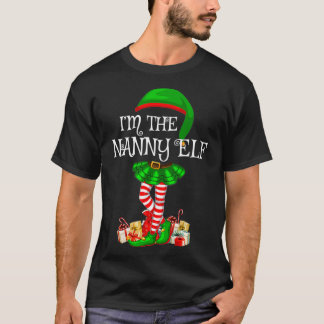 Matching Family Group I'm The Nanny Elf Christmas  T-Shirt