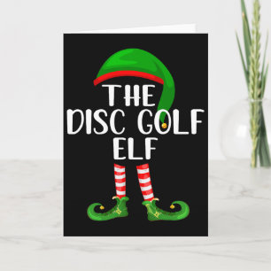 Matching Family Group The Disc Golf Elf Christmas  Card