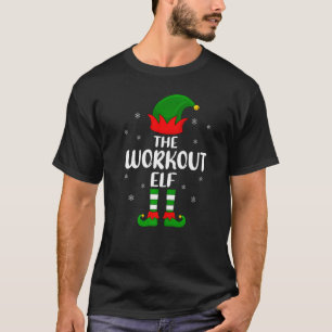 Matching Family Group The Workout Elf Christmas T-Shirt