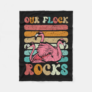 Matching Family Holiday In Flock Rocks Flamingo Fleece Blanket