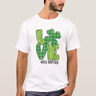 Matching Family Love Big Brother Shamrock Funny Pa T-Shirt