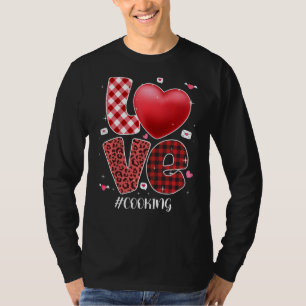 Matching Family Love Cooking Heart Funny Couple Va T-Shirt