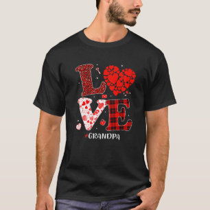 Matching Family Love Grandpa Heart Funny Valentine T-Shirt