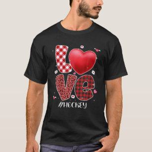 Matching Family Love Hockey Heart Funny Couple Val T-Shirt