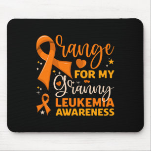 Matching Family Orange For My Granny Leukaemia Awa Mouse Pad