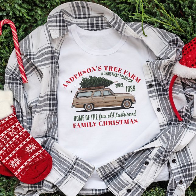 Matching Family Retro Christmas Tree Farm Shirt (Creator Uploaded)