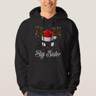 Matching Family Santa Hat Big-Sister Reindeer Chri Hoodie