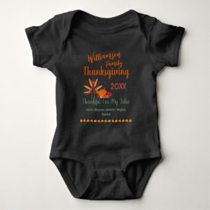 Matching Family Thanksgiving Outfits Names Year Baby Bodysuit