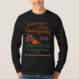 Matching Family Thanksgiving Outfits Names Year T-Shirt