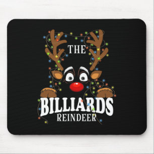 Matching Family The Billiards Reindeer Christmas Mouse Pad