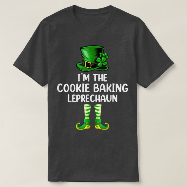 Matching Family The Cookie Baking Leprechaun St Pa T-Shirt (Design Front)