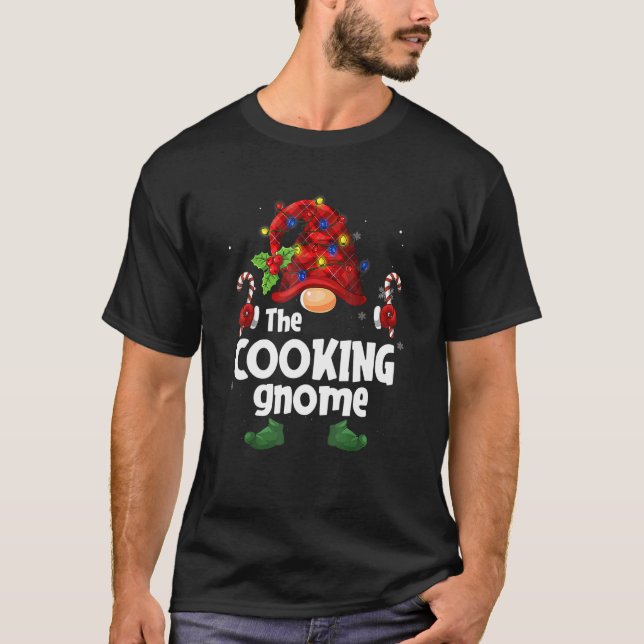 Matching Family  The Cooking Gnome Christmas Group T-Shirt (Front)