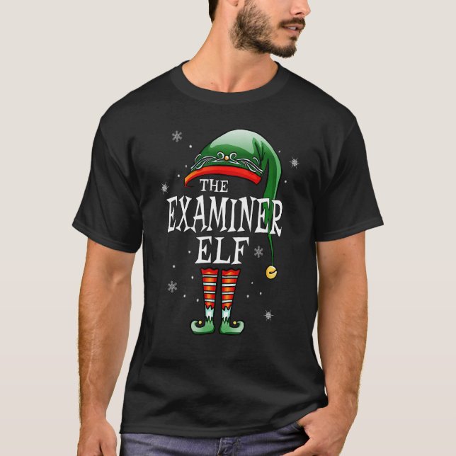 Matching Family  The Examiner Elf Christmas T-Shirt (Front)