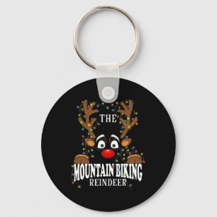 Matching Family The Mountain Biking Reindeer Chris Key Ring