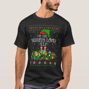 Matching Family Ugly I'm The Burrito Elf Christma T-Shirt