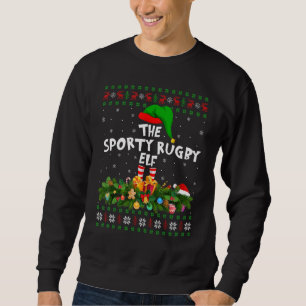 Matching Family Ugly The Sporty Rugby Elf Christma Sweatshirt