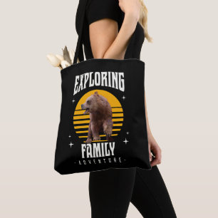 Matching Family Vacation Bear Adventure Style Tote Bag