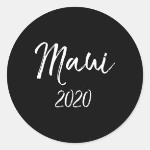 Matching Family Vacation Gift Hawaii Trip Quote Ma Classic Round Sticker