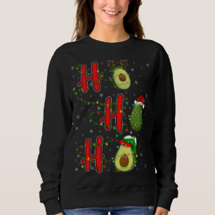 Matching Family Xmas Santa Ho Ho Ho Avocado Christ Sweatshirt
