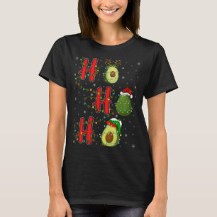 Matching Family Xmas Santa Ho Ho Ho Avocado Christ T-Shirt