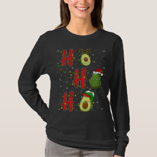 Matching Family Xmas Santa Ho Ho Ho Avocado Christ T-Shirt