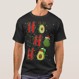 Matching Family Xmas Santa Ho Ho Ho Avocado Christ T-Shirt