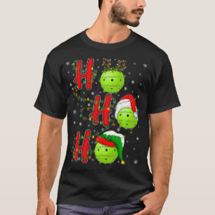 Matching Family Xmas Santa Ho Ho Ho Pickleball Chr T-Shirt
