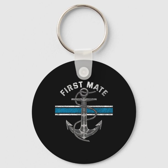 Matching First Mate Sailing Sets Boating Captain  Key Ring (Front)