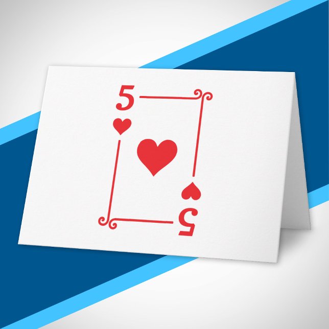 Matching Five Hearts Suit Playing Cards Modern 5 (Creator Uploaded)