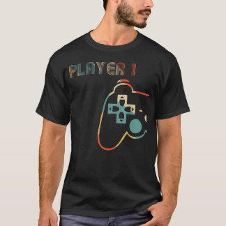 Matching Gamer Couple Player 1 Player T-Shirt